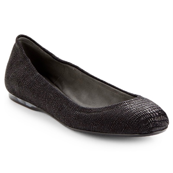 Stuart Weitzman Dotsnot Snake Black Suede Leather Ballet Flat Heel Shoe Pump 6.5 - Picture 4 of 15